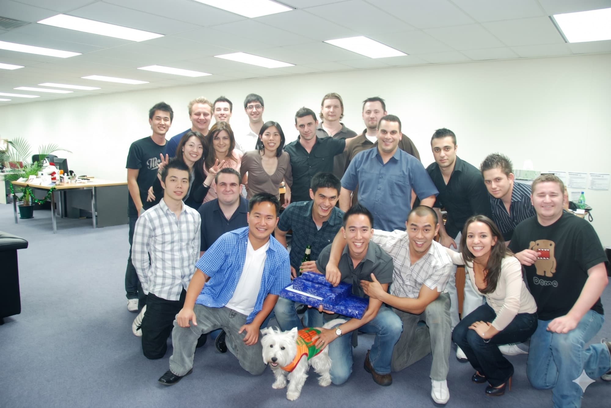 The E-Web Marketing team together in the office — my first job in the industry